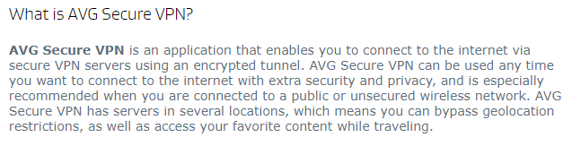 AVG VPN's Home Support FAQ Section