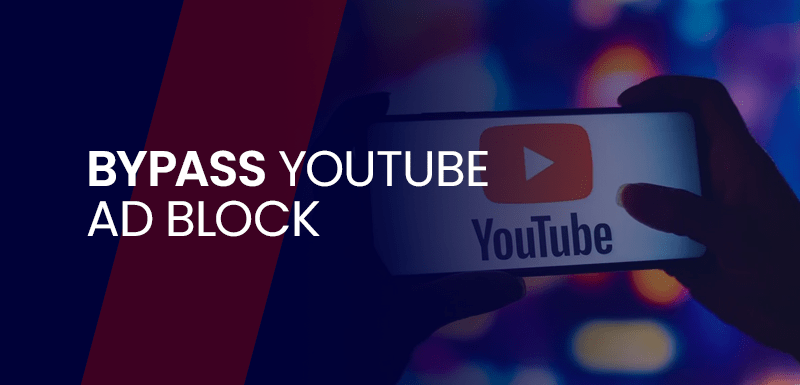 Banner Image with Bypass Youtube Ad Block written on a blue background