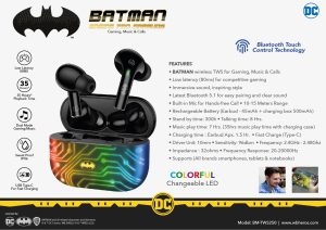 Batman Style Wireless BT Earbuds