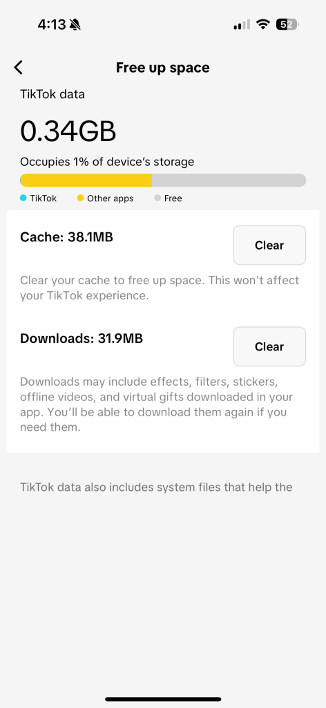 Clear Cache Button 