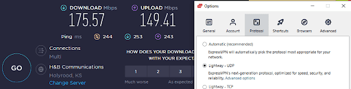 Lightway (UDP) protocol with the US New York server