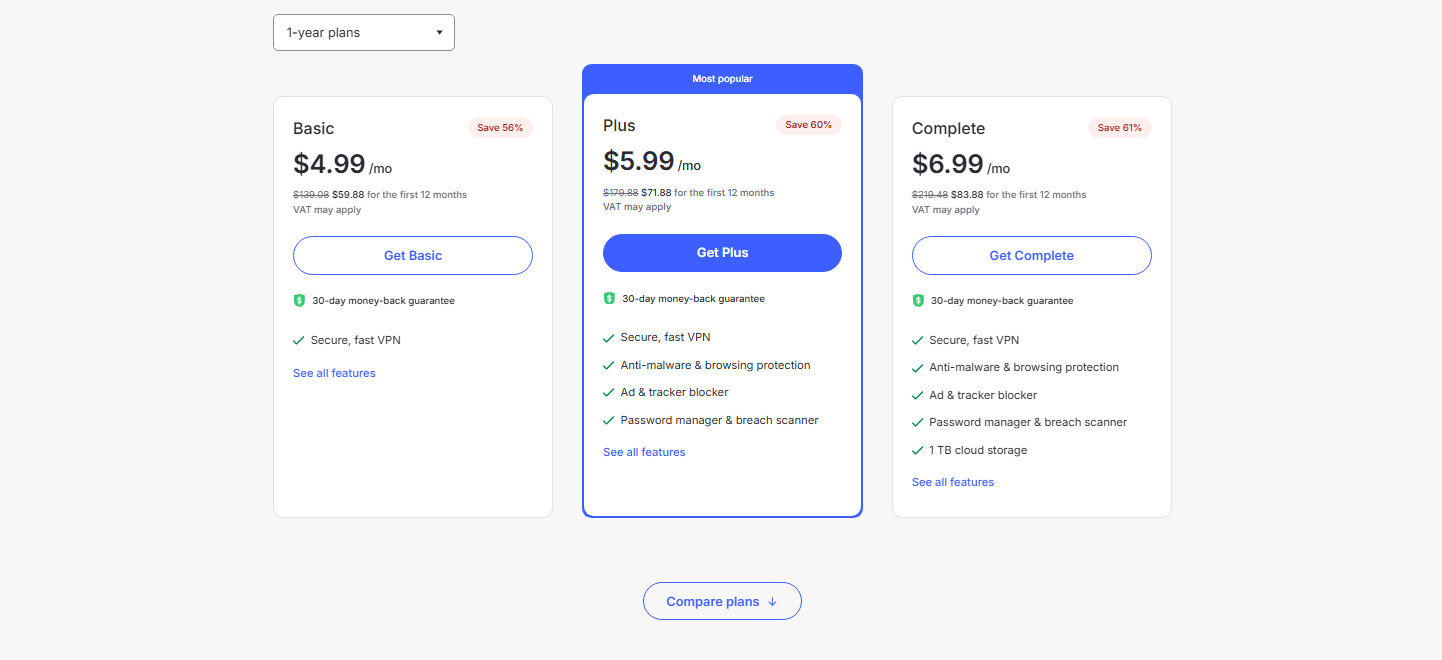 NordVPN 1-Year Plans