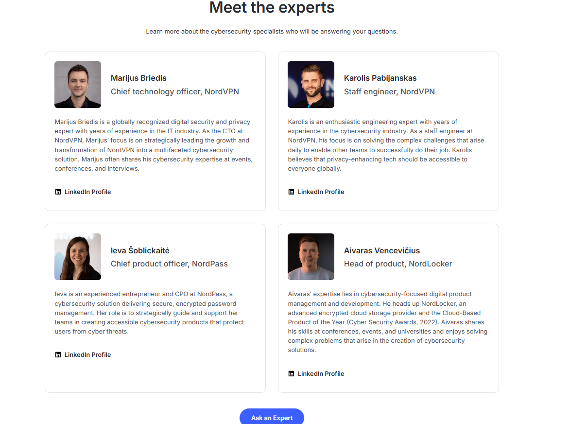 NordVPN Meet the Experts