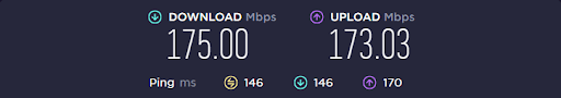 speed test India server via Singapore