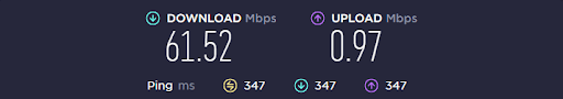 speed test long distance South Africa server