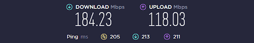speed test long distance US server